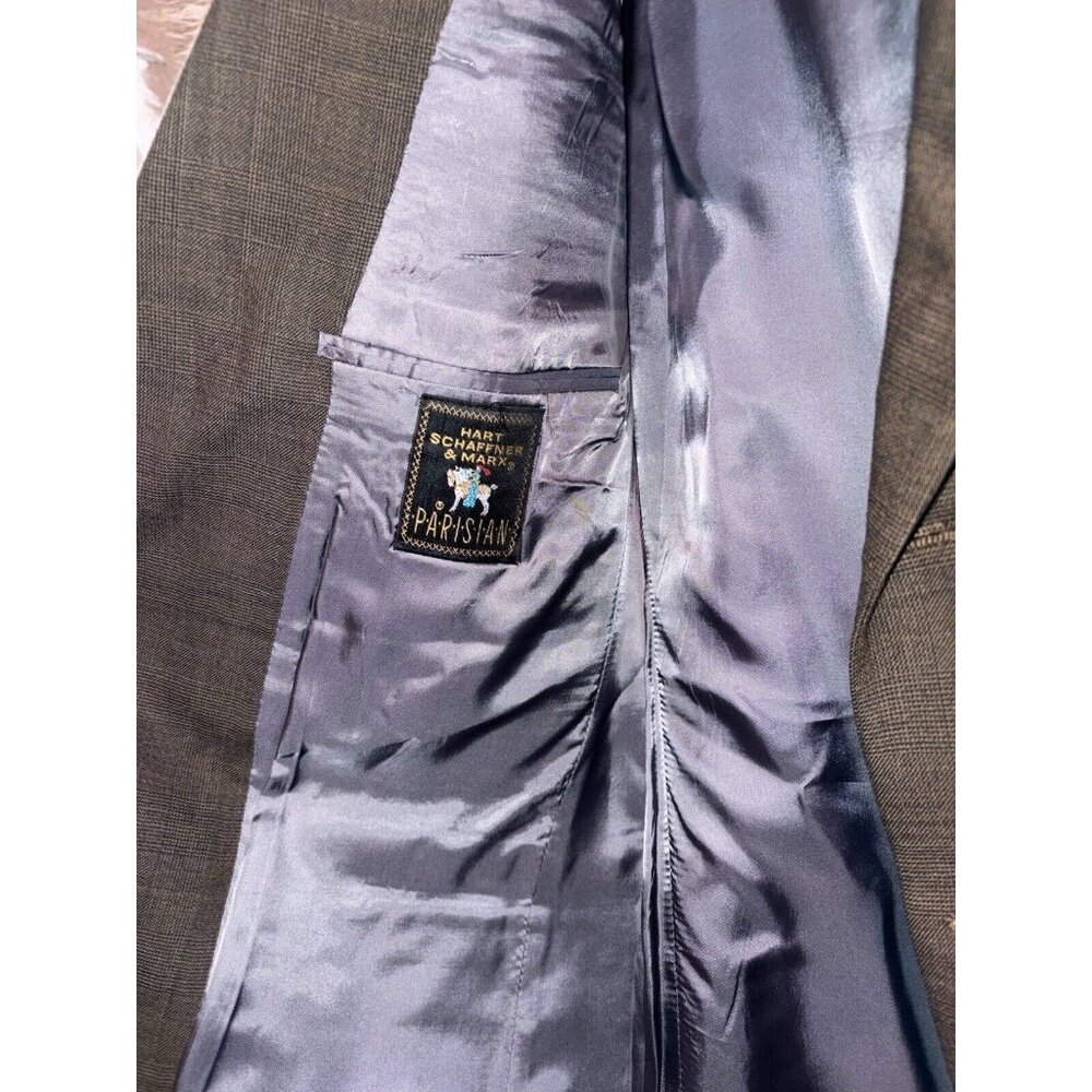 Hart Schaffner Marx 40L  Sport Coat/Blazer Brown 3-button‎ Parisian 100% Wool - Picture 3 of 3